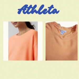 long sleeve Athleta Vibrant Orange Knit Top